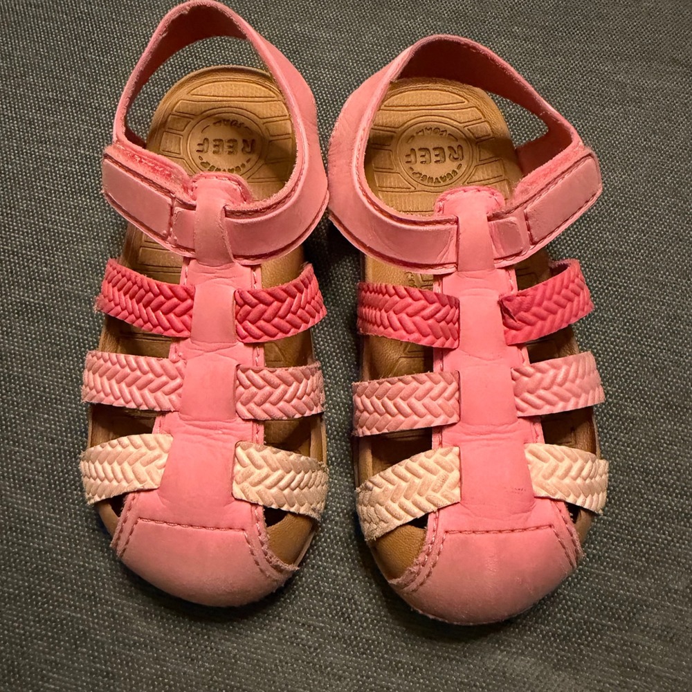 Reef Little Water Beachy Pink Braided Fisherman Sandals Kids Size 10